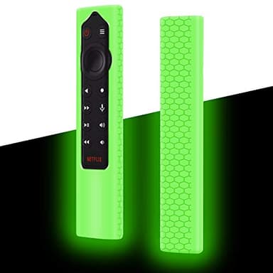 Protective Case Compatible for NVIDIA Shield Android TV Pro 4K HDR Streaming Media Player,Remote Case Skin Holder for NVIDIA Shield Remote Controller,Shockproof Remote Bumper Back Cover-Glowgreen