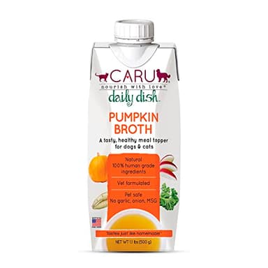 CARU - Daily Dish Pumpkin Broth Meal Topper for Dogs & Cats - Savory Pour-Over Broth - 1.1 lbs.