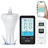 Raddy PT-3 Smart Pool Thermometer with 2 Additional Sensors, Digital Swimming Pool APP Monitor with IPX7 Waterproof, Remote App Notification Alert for Ice Bath Tub, Fishbowl, Pond, Hot Tub