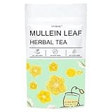 Mullein Leaf Tea Bags - 100% Pure Mullein Leaves for Lungs Cleanse and Respiratory Support, 20 Tea Bags, Caffeine Free & No Flavoring & No Additives