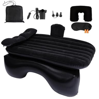 Onirii Inflatable Car Air Mattress Back Seat Bed with Air Pump,55" (L) x 35" (W) Portable Thickened Car Travel Camping Sleeping Air Mattress Blow Up Bed for Mid-Size,Full-Size Car SUV