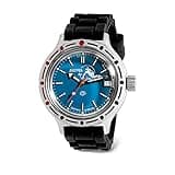 Vostok | Amphibia 420059 Scuba Dude Automatic Self-Winding Diver Wrist Watch | Black Resin Band