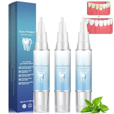 Neslemy Gum Shield Therapy Gel, Instant Treatment Essence, Dentizen Gum Therapy Gel, Teeth Whitening Essence Pen (3PCS)