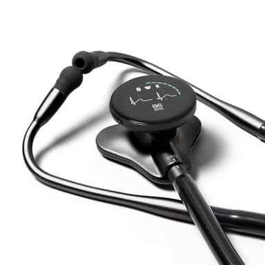 Eko CORE 500™ Digital Stethoscope — 40x Amplification, Active Noise Cancellation, 3-Lead ECG, FDA-Cleared AI with Eko+, Full-Color Display, Reimbursement Eligible (Matte Black)