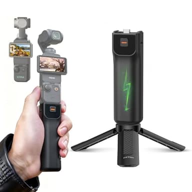LKTOP Pocket 3 Battery Handle+Tripod for DJI Osmo Pocket 3, Xtra Muse Accessories, 5000mAh Fast Charger 22.5W Portable Power Stick Grips, 6hr Battery Life (Charging Time: 35 min Camera, 80min Self)