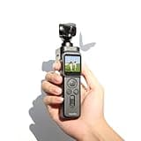 Feiyu Pocket 3 Cordless Detachable 3-Axis Gimbal Camera with Zoom - 1/2.3" CMOS,130°FOV,4K 60FPS,AI Tracking, Portable Camera Stabilizer for Video Recording,Extreme Sport/Riding/Car/Travel