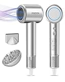 Hair Dryer, High-Speed Ionic Low Noise Blow Dryer with Brushless Motor for Fast Drying, Thermo-Control Quiet Compact Hair Blow Dryer with Magnetic Diffuser for Curly Hair for Home Travel Salon