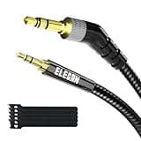 Elecan 135 Degree 3.5 mm to 2.5 mm Headphone Cable Wire AUX Cord 10 Ft-Angled Thin Audio Replacement Accessories for Bose 700 QuietComfort QC Noise Cancelling Headphones JBL Bluetooth Earphones