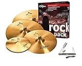 Avedis Zildjian Company Zildjian A Rock Pack Cymbals 14'' Mastersound Hi Hats, 17'' 19'' Crash & 20'' Ride With ZKEY, (A0801R)
