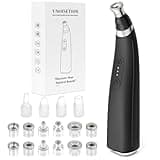 UNOISETION Diamond Microdermabrasion Machine, Handheld Facial Dermabrasion Device, Portable Microdermabrasion Tool with 12 Diamond Tips, Blackhead Removal for Home Travel