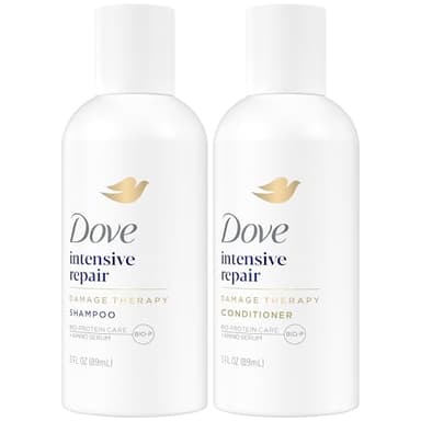 Dove Travel Essentials Shampoo and Conditioner Set – Dove Nutritive Solutions Intensive Repair for Damaged Hair, 3 Oz Ea