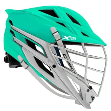 Cascade XRS Pro Lacrosse Helmet – Enhanced Vision, Superior Comfort & Custom Multi-Color Combos for Adult Players (Matte Seafoam/White Mask/White Chin)