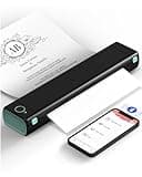 Phomemo Portable Thermal Printer, M08F Bluetooth Thermal Printer Support for 8.5"x11" US Letter, Small Inkless Printer Compatible with iOS, Android, Laptop for Car, Office, Home