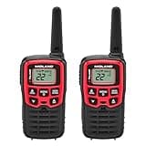 Midland® - T31VP - X Talker - 22 Channel FRS Walkie Talkies - Extended Range Two-Way Radios, 38 Privacy Codes, & NOAA Weather Alert - Set of 2 - Black/Red