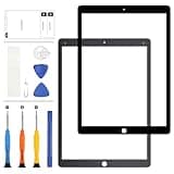 Screen Replacement for iPad Pro 12.9 1st Generation 2015 Front Glass A1584 A1652 Outer Glass Panel Lens Repair Parts Kits with Free Tools (Not LCD and Not Touch Digitizer) (Black)