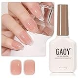 GAOY Sheer Nude Gel Nail Polish, 16ml Jelly Natural Pink Translucent Color 1301 UV Light Cure Gel Polish for Nail Art DIY Manicure and Pedicure at Home