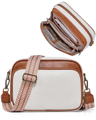 Small Crossbody Bags with Built-in Wallet, Anti-theft Travel Purse with Card Slots, Trendy Shoulder Bag for Women Men, Vegan Leather Cell Phone Purse