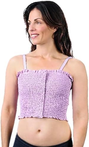 Breast Binder with Dri Release for Added Comfort (X-Large 40"-45", Pink Floral Lined)