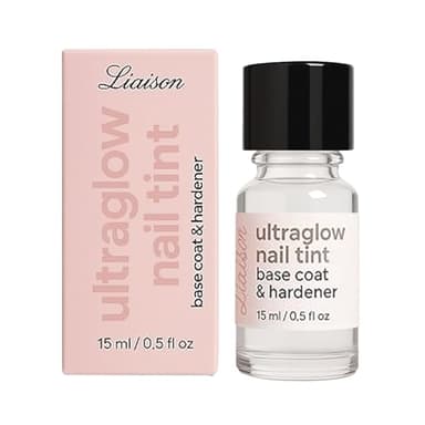 Liaison Liason UltraGlow Nail Hardener Tint and Base Coat with HydroShield Complex to Strengthen,Prevent chipping and Cracking