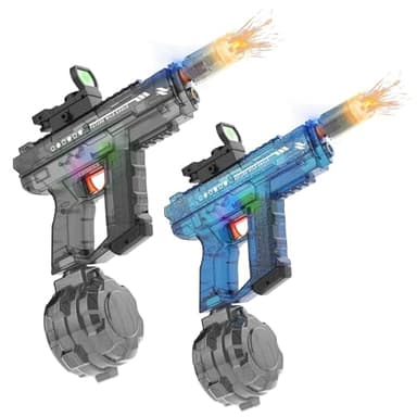 Electric Water Guns for Adults & Kids,Realistic Automatic Water Gun with 26-32 FT Long Range,800ml Large Water Tank,Splash-Resistant Design,Summer Outdoor Pool Beach Toy for Backyard Games(2 Pack)