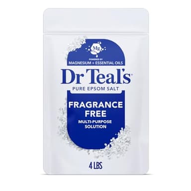 Dr Teal's Epsom Salt Magnesium Soak, Fragrance Free, 4 lbs
