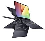 ASUS VivoBook Flip 14 Thin and Light 2-in-1 Laptop, 14” FHD Touch Display, AMD Ryzen 7 4700U, 8GB DDR4 RAM, 512GB SSD, Glossy, Stylus, Windows 10 Home, Fingerprint Reader, Bespoke Black, TM420IA-DB71T