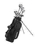 Aspire XD1 Complete Mens Golf Club Set, Includes Titanium Driver, S.S. Fairway, S.S. Hybrid, S.S. 6-PW Irons, Putter, Bag, 3 H/C's, Right & Left Handed Golf Clubs for Men, Blue