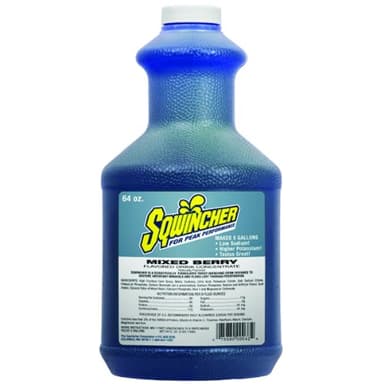 Sqwincher Liquid Concentrate | Mixed Berry Flavored | Low Calorie | Low Sodium | Electrolyte Replenishment Hydration Drink Mix | Makes 5 Gallons of Beverage | 64 oz (Pack of 6)