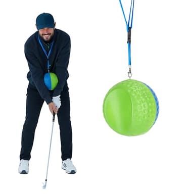 MELE LINKS Golf Training Aid Ball with Adjustable Lanyard – Impact Practice Tool to Fix Slice & Hook, Improve Swing Consistency for Beginners & Pros