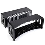 Alavisxf Stackable CD Storage Rack - 2 Pack ABS Organizer Holds 40 Slim CD Cases, Ideal for Home, Office, Music Room