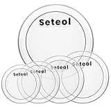 5 Pieces Drum Heads, 10" 12" 14" 16" 22" PET Drum Head Kit, Clear Bass Drumhead Pack, Standard Drumhead Pack Drums Accessories Fit for Rock & Metal