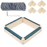 Rug Hooking Frame, Punch Needle Frame, Gripper Strip Frame, Tufting Frame Rug Tufting Frame with Needles for Rug Punch Needle and Embroidery Craft (9.8 Inch)