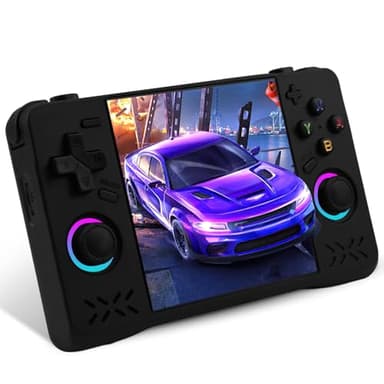Upgraded XF40H Handheld Game Console, Retro Gaming Console Preloaded Classic Games with Multiple Emulators, 4.0 Inch 4K HD IPS Screen Open Source Linux System, Pocket Video Gaming (Black-128G)