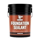 Liquid Rubber Basement and Foundation Repair Sealant - Waterproof Concrete Sealer & Crack Filler - Flexible Coating for Indoor & Outdoor Use - Waterproofing Paint - Black, 5 Gallon