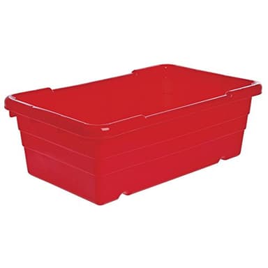 Nest and Stack Storage Container Red- 25"L x 16"W x 8 1/2"D