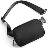 Telena Belt Bag for Women Men Fashionable Crossbody Fanny Pack for Women Waist Bag with Adjustable Strap Black