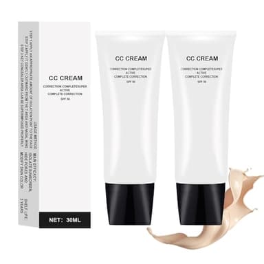 CC Cream with SPF 50, Complete Correction Super Active for Older Women, 30ml (Ivory, 2Pcs)