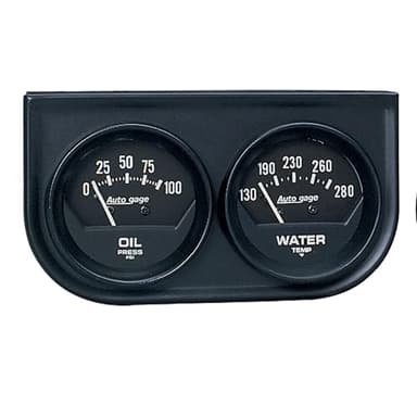 AUTO Meter 2345 Autogage Black Console Oil/Water Gauge 2.3125 in.