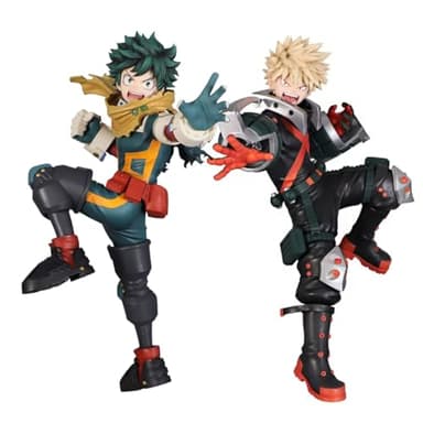 LUNK Midoriya Izuku Action Figures MHA Kacchan Figure Statue Battle Pose Cartoon Hero Figura Anime Figurine Collectible Anime Gifts 6.3IN(16CM)