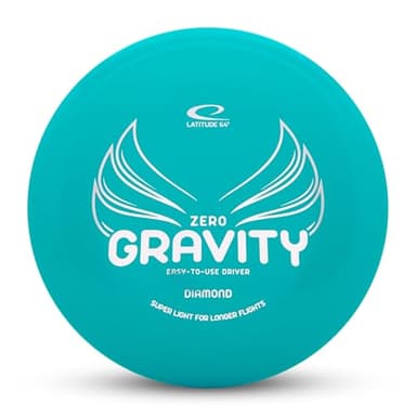 Latitude 64 Zero Gravity Diamond Disc Golf Fairway Driver | Easy to Throw Disc Golf Driver for Beginners | Lightweight, Floating Plastic | High Glide w/Understable Flight | 120-130g (Turquoise)