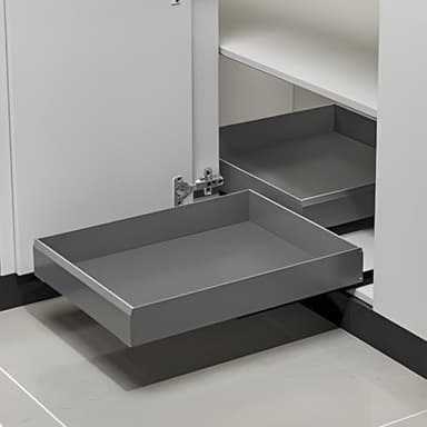 VinLeap Blind Corner Cabinet Pull Out Organizer, Slide Out Kitchen Cabinet Organizer, Space Aluminum Pullout Shelves for Corner Cabinet, Under Sink Pull Out Storage for Pots and Pans