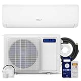 DELLA Vita Series 12000 BTU Mini Split AC 21 SEER2 Cools Up to 550 Sq.Ft, Works with Alexa, Wifi Enabled Air Conditioner & Heater with 1 Ton Pre-Charged Heat Pump