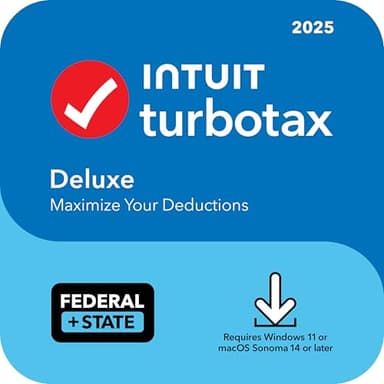 TurboTax Desktop Deluxe 2025, Federal & State Tax Return [PC/Mac Download]