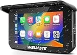 WEUASTE Upgrade 5 Inch Motorcycle Carplay GPS Navigation, Wireless CarPlay/Android Auto for Motorcycle, IPS Waterproof Touchscreen, Motorcycle/Motorbike GPS, Bluetooth, Support Siri & Google Assistant