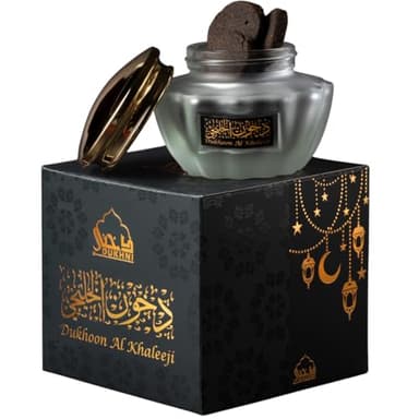 Dukhoon Al Khaleeji Oud Bakhoor by Dukhni | Authentic Arabic Bakhoor Incense | 40 gm jar | Handmade, Luxurious | Zesty Oriental Blend | Perfect for Prayer, Ramadan & Eid Gift Hampers