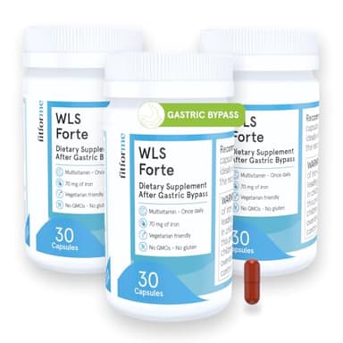 FitForMe Bariatric Multivitamins with Iron After Gastric Bypass - One a Day WLS Forte Capsule - 90 Days Supply of Vitamins & Minerals, Scientifically Proven