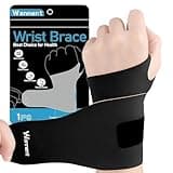Wannent Wrist Brace,Carpal Tunnel Wrist Brace Wrist Wraps Wrist Support Tendonitis Sprains（M-Black）