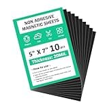 Plain Magnet Sheets,10PCS,5''x7''Flexible Rubber Magnetic Sheet,20Mil Non-Adhesive Magnetic Sheet for Die Storage,Business Dignage,Car,Sticker,Craft Product,Souvenir,Refrigerator Sticker