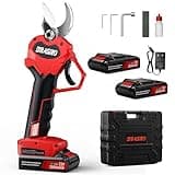 Dragro Electric Pruning Shears Professional Cordless Electric Pruning Battery Powered, Tree Branch Pruner with 2 PCS Rechargeable 2 Ah Lithium Battery - 30mm (1.2inch) Cutting Diameter
