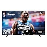 Hisense 55" Class QD7 Series Mini-LED 4K UHD Smart Fire TV (55QD7QF, 2025 Model) - QLED, HDR10+, Dolby Vision, Dolby Atmos, Game Mode Plus, ALLM, Alexa Built in with Voice Remote, Streaming TV, Black